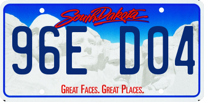SD license plate 96ED04