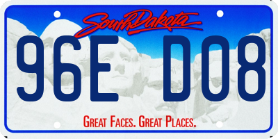 SD license plate 96ED08