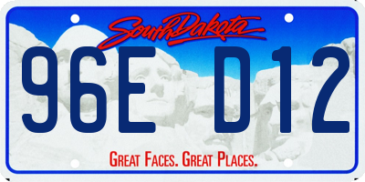 SD license plate 96ED12