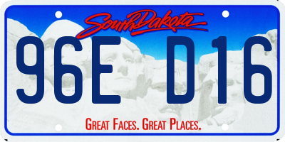 SD license plate 96ED16