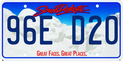 SD license plate 96ED20
