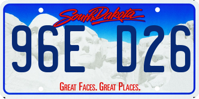 SD license plate 96ED26