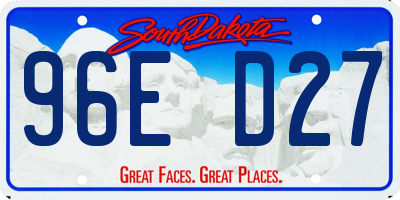 SD license plate 96ED27