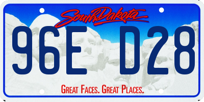 SD license plate 96ED28