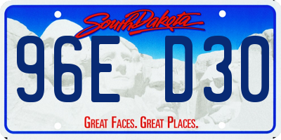 SD license plate 96ED30