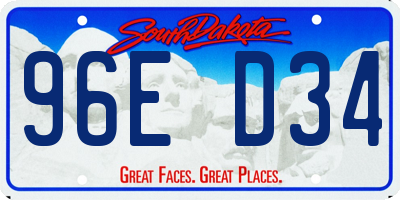 SD license plate 96ED34