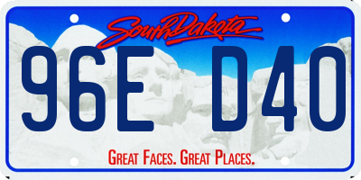 SD license plate 96ED40