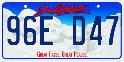 SD license plate 96ED47