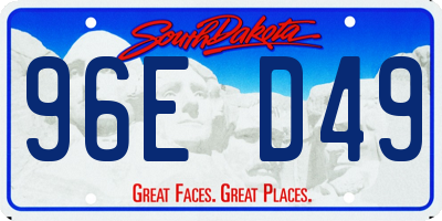 SD license plate 96ED49