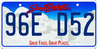 SD license plate 96ED52
