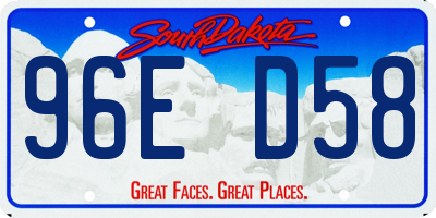 SD license plate 96ED58