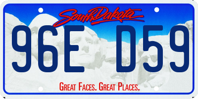 SD license plate 96ED59