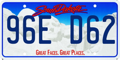 SD license plate 96ED62