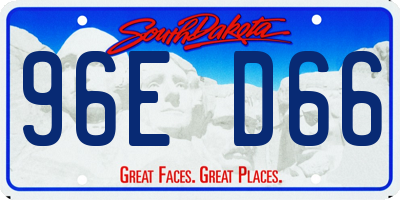SD license plate 96ED66