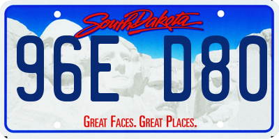 SD license plate 96ED80