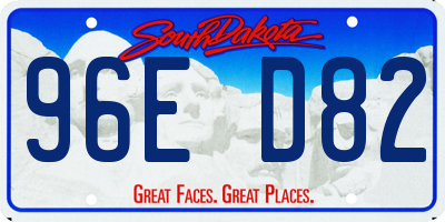 SD license plate 96ED82