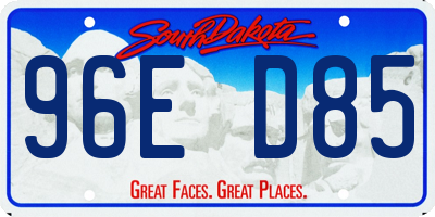 SD license plate 96ED85