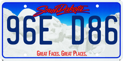 SD license plate 96ED86