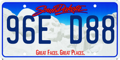 SD license plate 96ED88