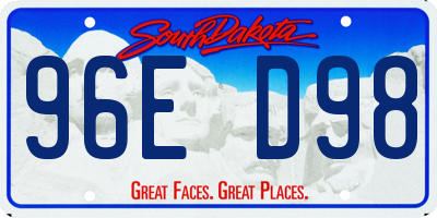 SD license plate 96ED98