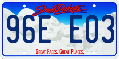 SD license plate 96EE03