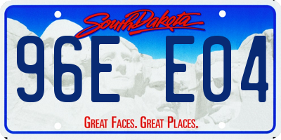 SD license plate 96EE04