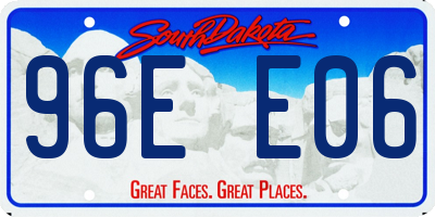 SD license plate 96EE06