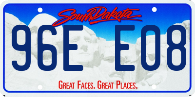 SD license plate 96EE08