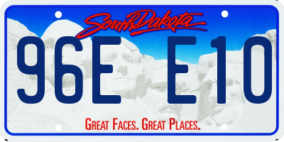 SD license plate 96EE10