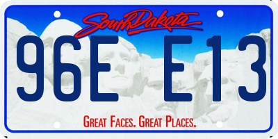 SD license plate 96EE13