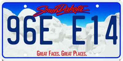 SD license plate 96EE14