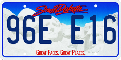 SD license plate 96EE16