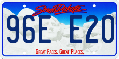 SD license plate 96EE20