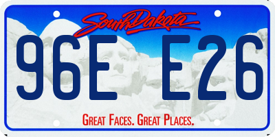 SD license plate 96EE26