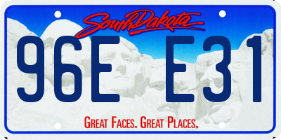 SD license plate 96EE31