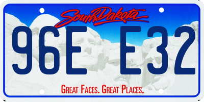 SD license plate 96EE32