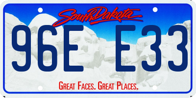 SD license plate 96EE33
