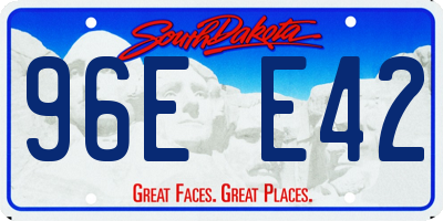SD license plate 96EE42