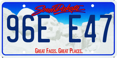 SD license plate 96EE47