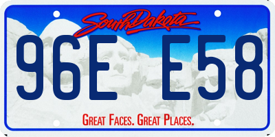 SD license plate 96EE58