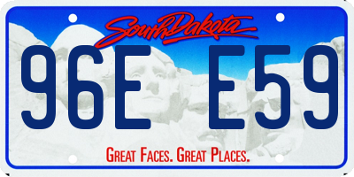 SD license plate 96EE59