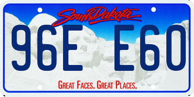SD license plate 96EE60