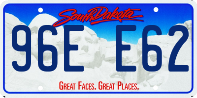 SD license plate 96EE62