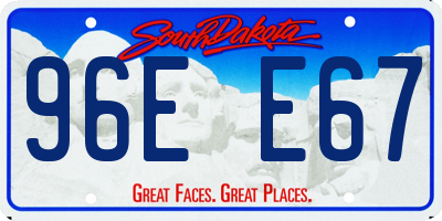 SD license plate 96EE67