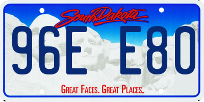 SD license plate 96EE80