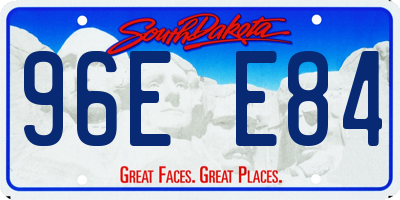 SD license plate 96EE84