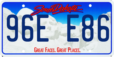 SD license plate 96EE86