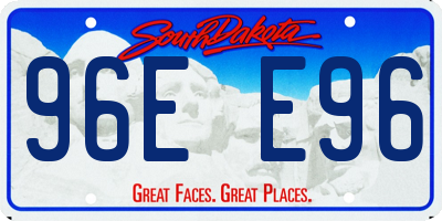 SD license plate 96EE96