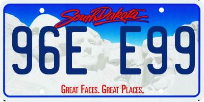 SD license plate 96EE99