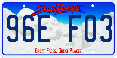 SD license plate 96EF03